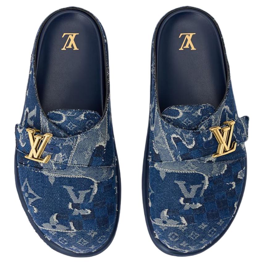 Мужские сабо Louis Vuitton Easy (синие) — фото 4