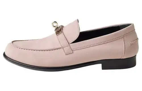 HERMES Destin Loafers Women's Pink