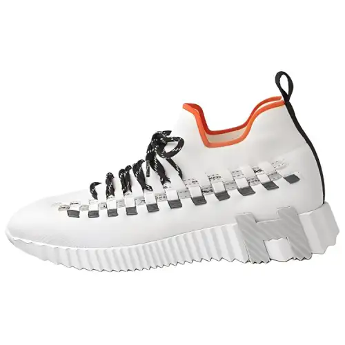 HERMES Fle Fabric Low top Casual Shoes Women's White