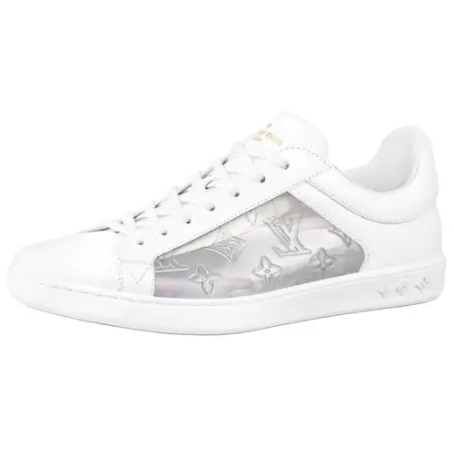 LOUIS VUITTON Luxembourg Sneakers 'White With Silver Monogram'