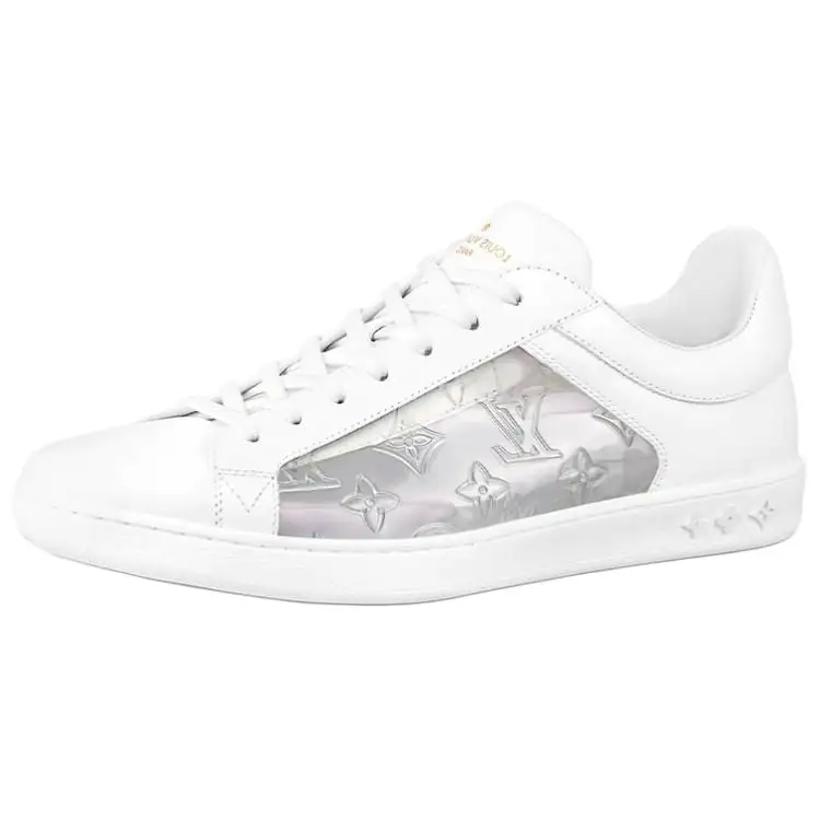 LOUIS VUITTON Luxembourg Sneakers 'White With Silver Monogram'