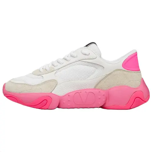 Valentino Bubbleback Sneaker 'White Fuchsia'