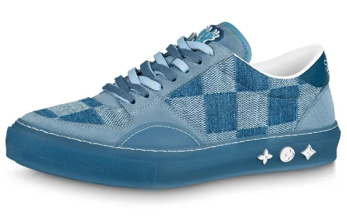 LOUIS VUITTON Ollie Sneakers 'Blue Plaid Mesh'