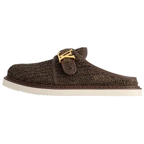 LOUIS VUITTON Easy Closed Toe Slippers Men's Brown