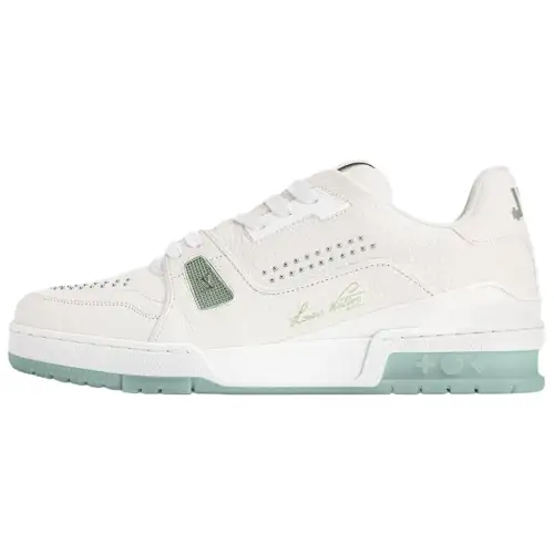 LOUIS VUITTON Trainer Cow Leather Low top Skateboard Shoes Women's White
