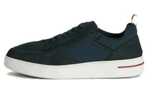 Loro Piana Newport Leather Low top Skateboard Shoes Men's Aurora Green