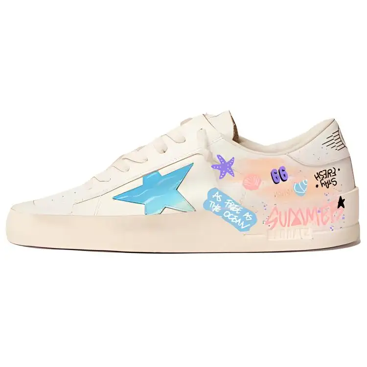 Golden Goose Stardan Low top Skateboard Shoes Unisex White Designer Original Creation