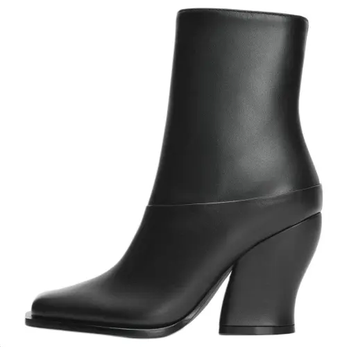 LOEWE Onda Calfskin Ankle Boots 9cm Women's Black