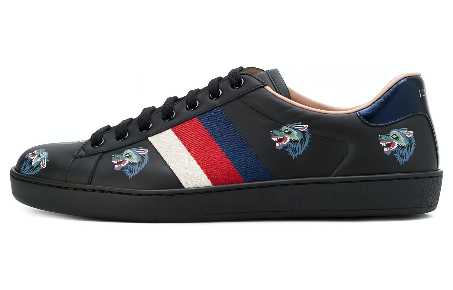 Мужские кеды Gucci ACE (черные)