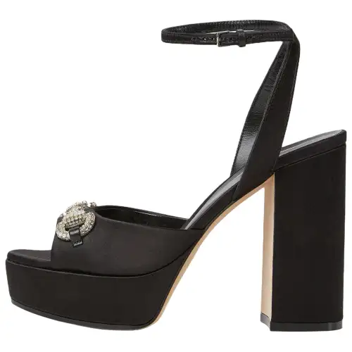 GUCCI Horsebit One Strap Sandals Women's Black