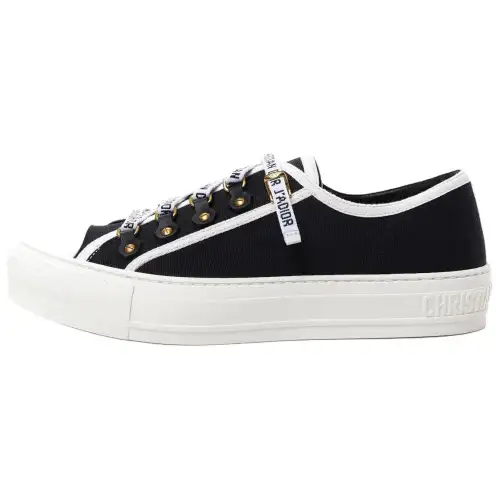 DIOR Walk'N'DIOR Low Top Black Canvas Women's