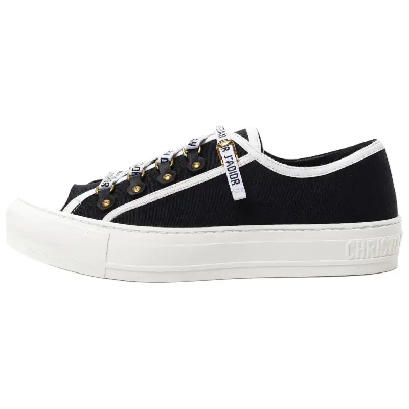 DIOR Walk'N'DIOR Low Top Black Canvas Women's