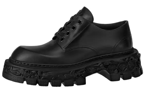 LOUIS VUITTON Lv Platform Lace Up Loafers 'Black'
