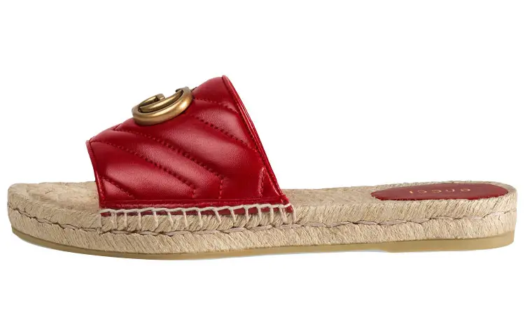 GUCCI Slide Slippers Women's Furong Red