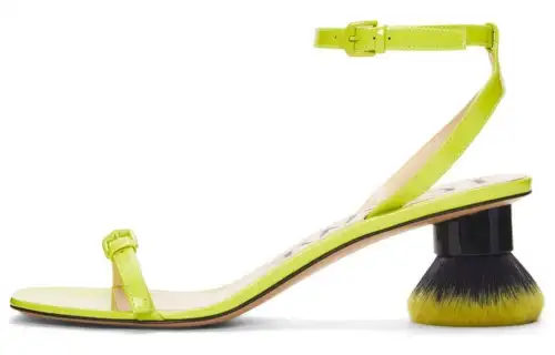LOEWE Petal Leather One Strap Sandals 4cm Women's Yellow