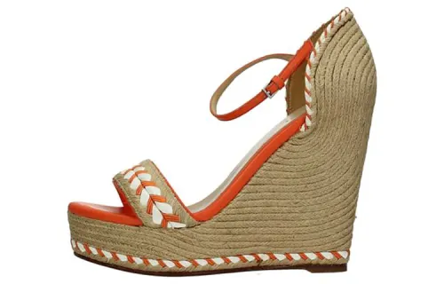 GUCCI Pu Stylish Sandal Women's Beige Orange
