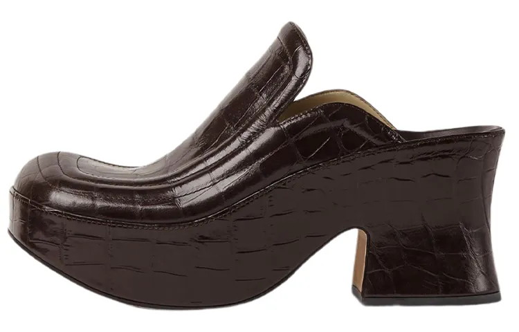 Bottega Veneta Wedge Clogs Brown Women's