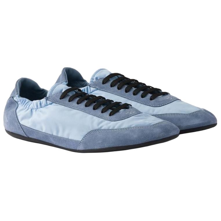 Мужские кеды Prada 2EG479_D7C_F0076_F_G001 (голубые) — фото 3