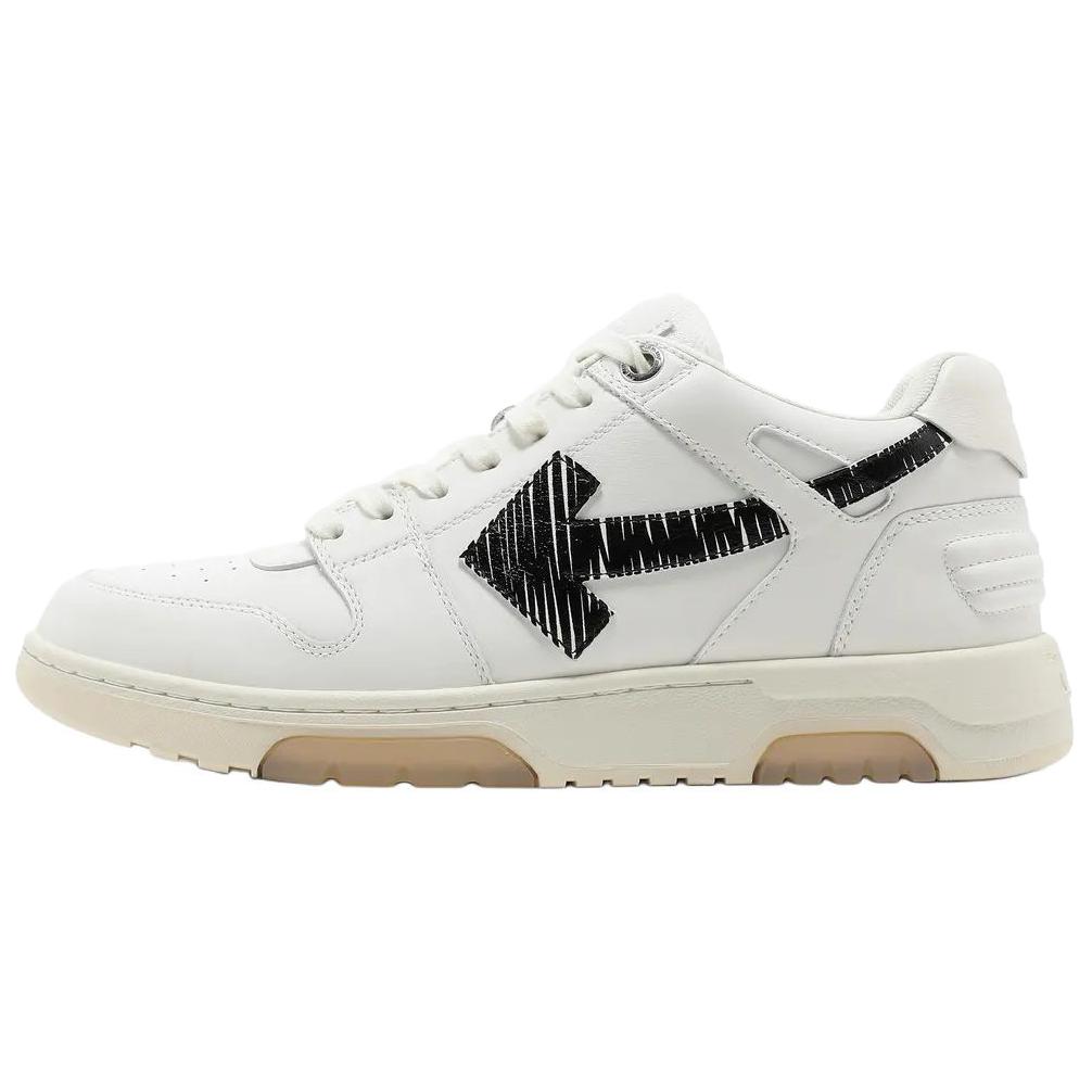 OFF-WHITE Out Of Office black hook trendy and versatile low-top casual low-top fashion sneakers men's beige