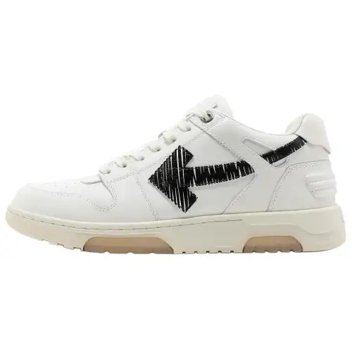 OFF-WHITE Out Of Office black hook trendy and versatile low-top casual low-top fashion sneakers men's beige