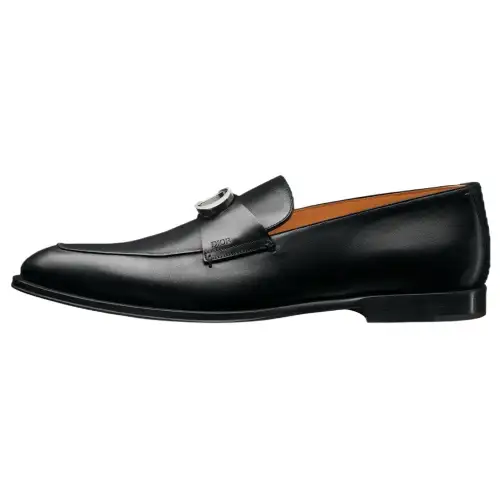 DIOR Timeless Cow Leather Loafers Men's Black