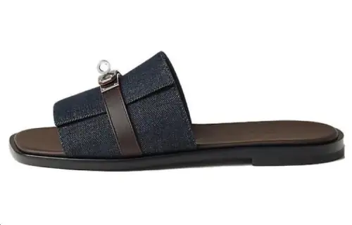 HERMES Gabriella Slide Slippers Men's Blue