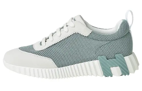 HERMES Bouncing Low top Casual Shoes Women's Blue White