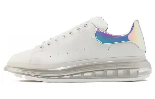 Alexander McQueen Iridescent Oversized Sneakers 'White Clear Sole'