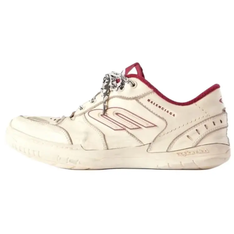 Balenciaga Hamptons Worn Out Low top Skateboard Shoes Men's Beige