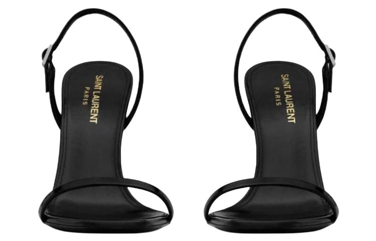 SAINT LAURENT Opyum Logo Plaque Sandals Women's