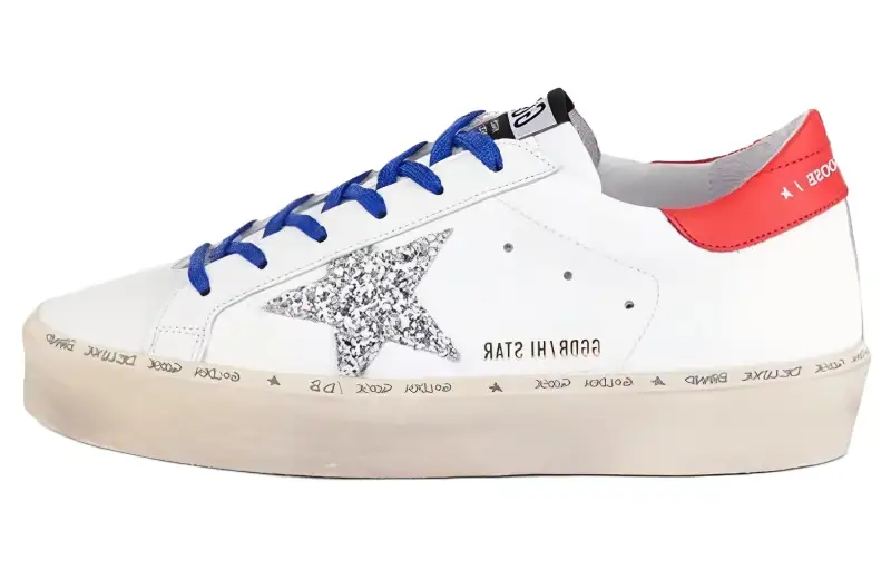 Golden Goose Hi Star Leather Low top Skateboard Shoes Women's White