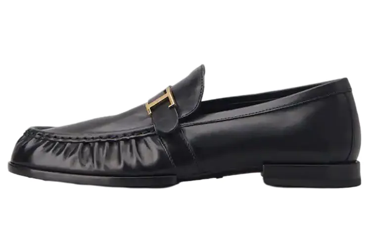 TOD'S Timeless Slip-On T Logo Plaque Loafers