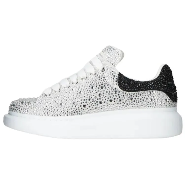 Alexander McQueen Crystal embellished Oversized Sneakers 'Silver Black'