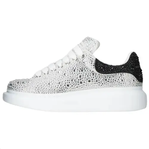 Alexander McQueen Oversized Low top Stylish Skateboarding Shoes Men's Black White