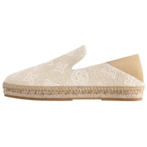 LOUIS VUITTON Bidart Suede Espadrilles Men's Beige