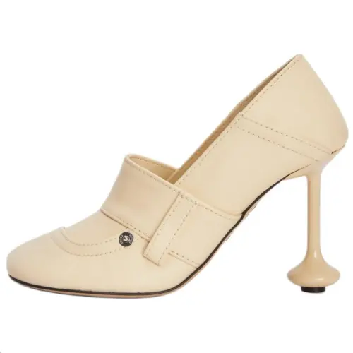 LOEWE Toy Sheepskin Irregular Heel High Heels 9cm Women's Beige