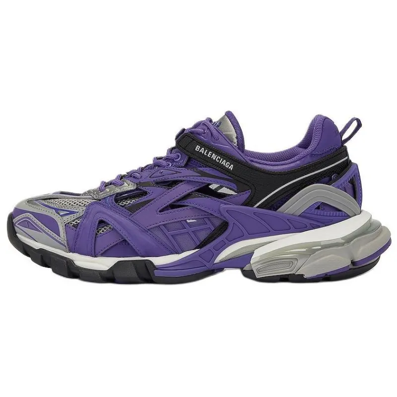 Balenciaga Track 2.0 Low top Chunky Sneakers Men's Purple