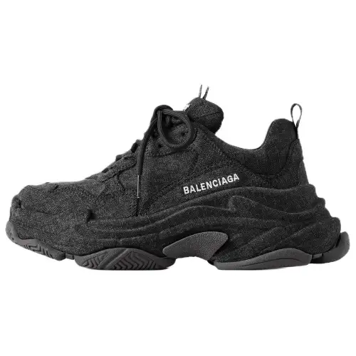 Balenciaga Triple S Denim Sneakers