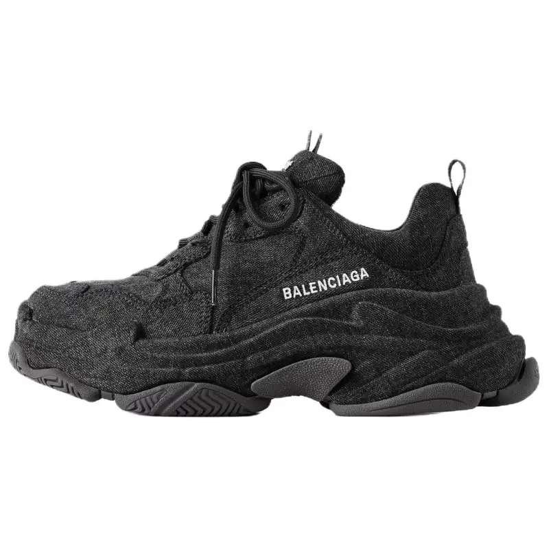Balenciaga Triple S Denim Sneakers