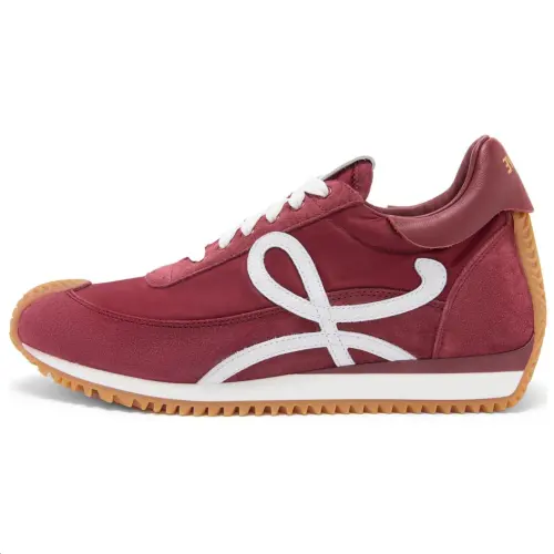 LOEWE Flow Runner Suede Low top Casual Shoes Women's Red