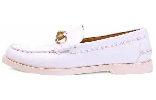 GUCCI Horsebit Men's Casual Shoes Men's White