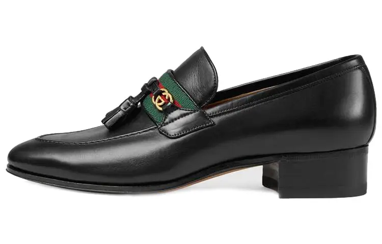 GUCCI Web Interlocking G Loafers