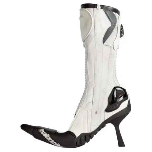 Balenciaga Leather Ankle Boots 9cm Women's White