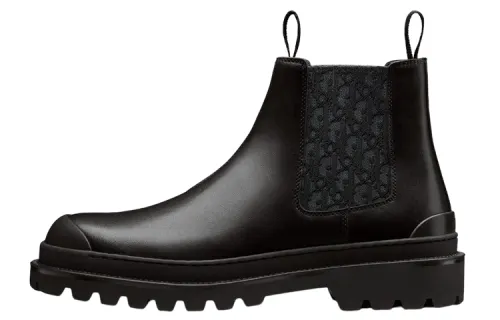 DIOR Explorer Chelsea Boot Black Black DIOR Oblique Motif