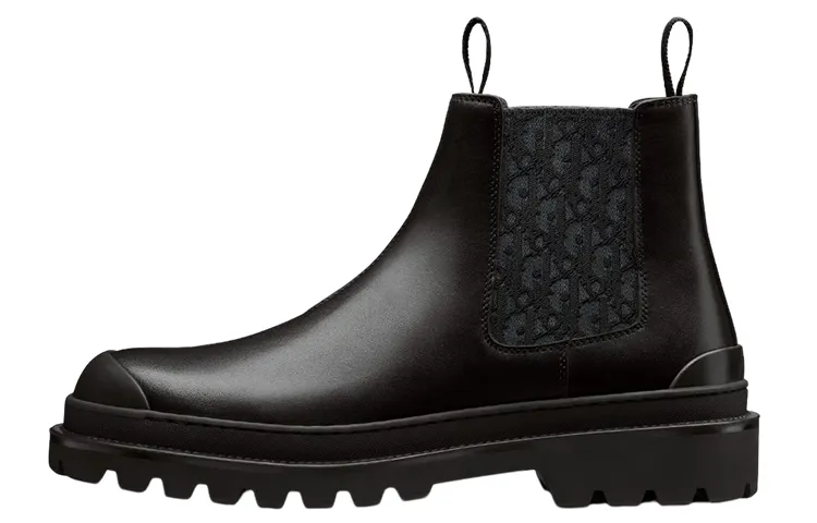 DIOR Explorer Chelsea Boot Black Black DIOR Oblique Motif