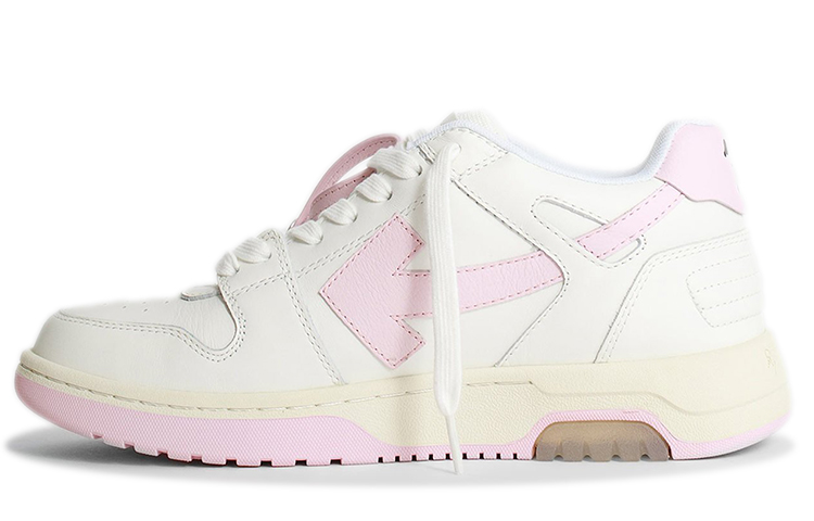 Женские кеды OFF-WHITE Out Of Office (розово-белые)