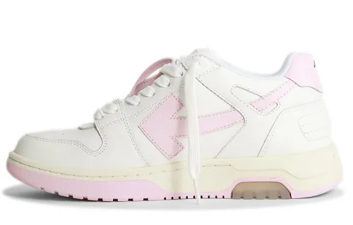 OFF WHITE Out Of Office Ooo Low Tops White Light Pink Women's