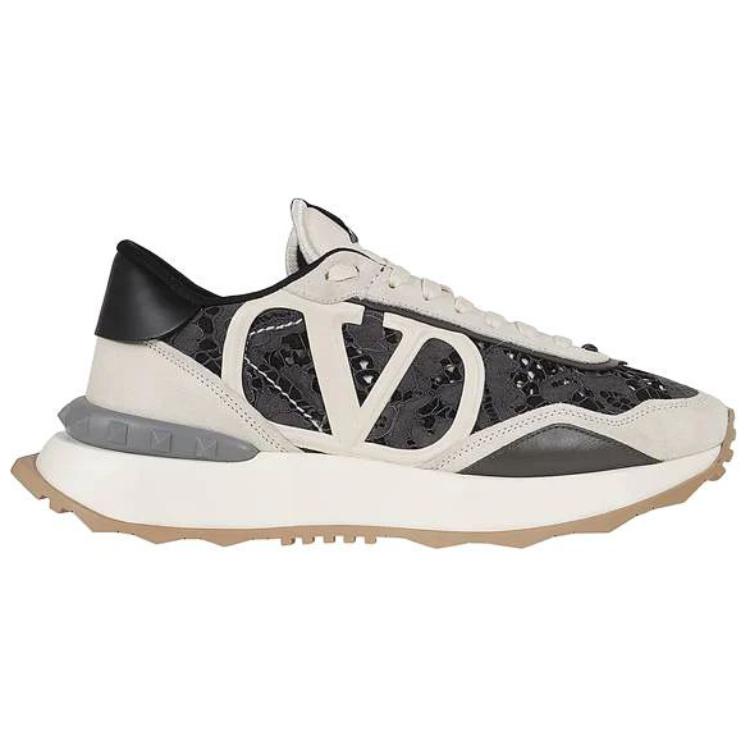 Женские кроссовки Valentino Lacerunner (черно-белые) — фото 2