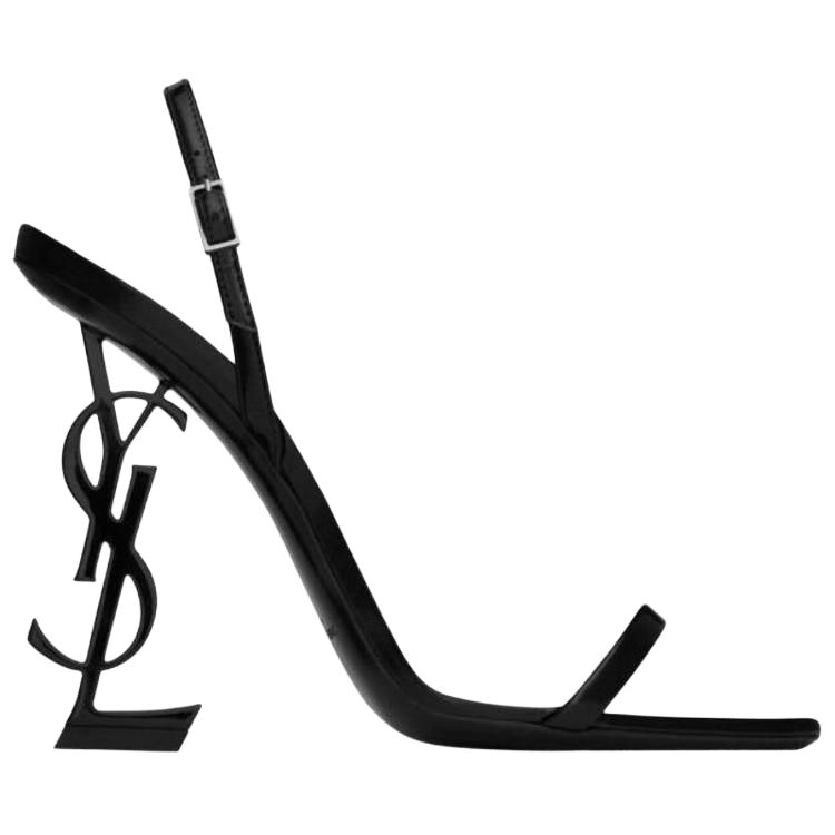 SAINT LAURENT Opyum Logo Plaque Sandals Women's