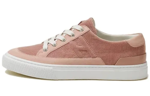 HERMES Deep Textile, Leather Low top Stylish Skateboarding Shoes Women's Pink